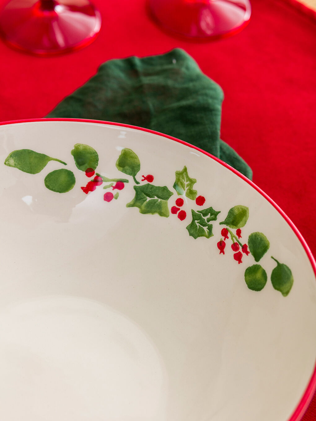 Karışık Çiçek Desenli Salata Kasesi 26 cm-2