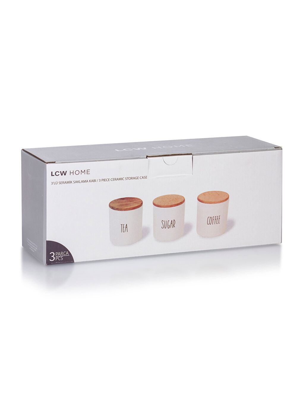 Karışık Baskılı Seramik Saklama Kabı Seti 3'lü-3