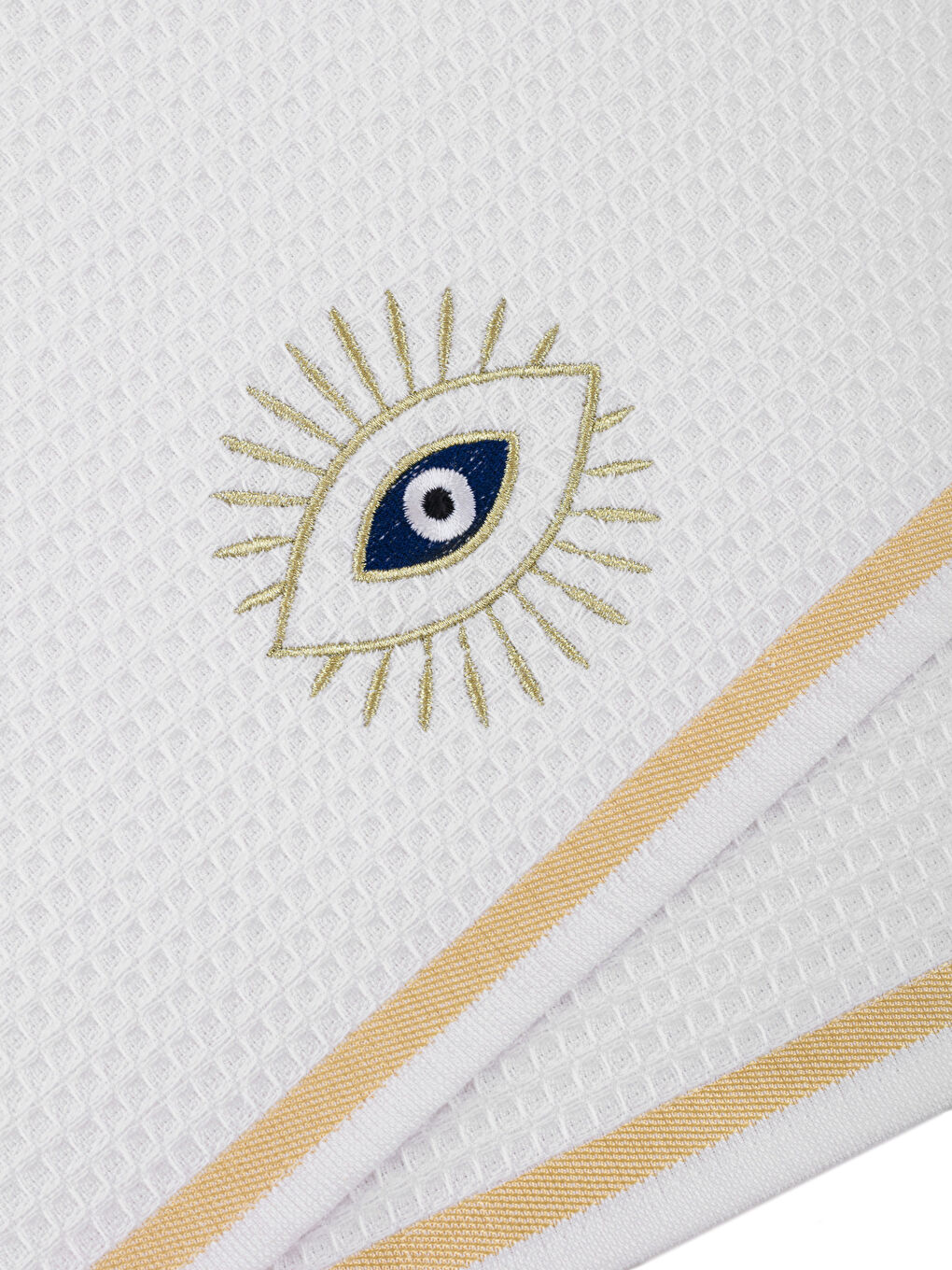 LCW HOME Eye Embroidered Tea Towel 2 Pack 40x50 cm -W3H968Z8-J5E
