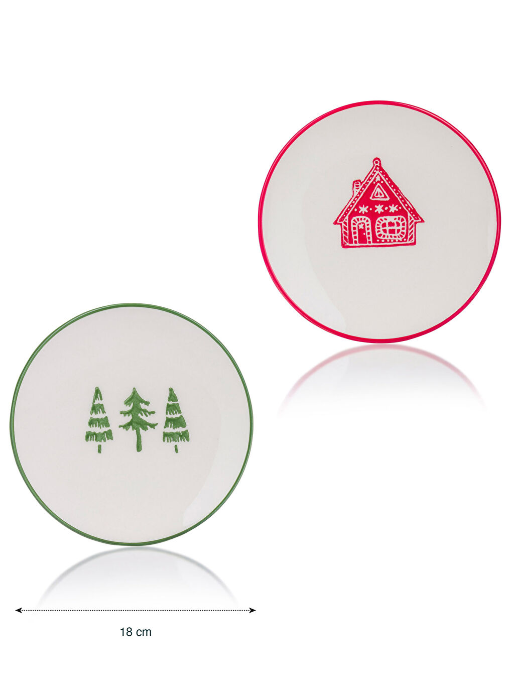 LCW HOME Patterned Cake Plate Set of 4 16 Cm -W3HA44Z8-LRR
