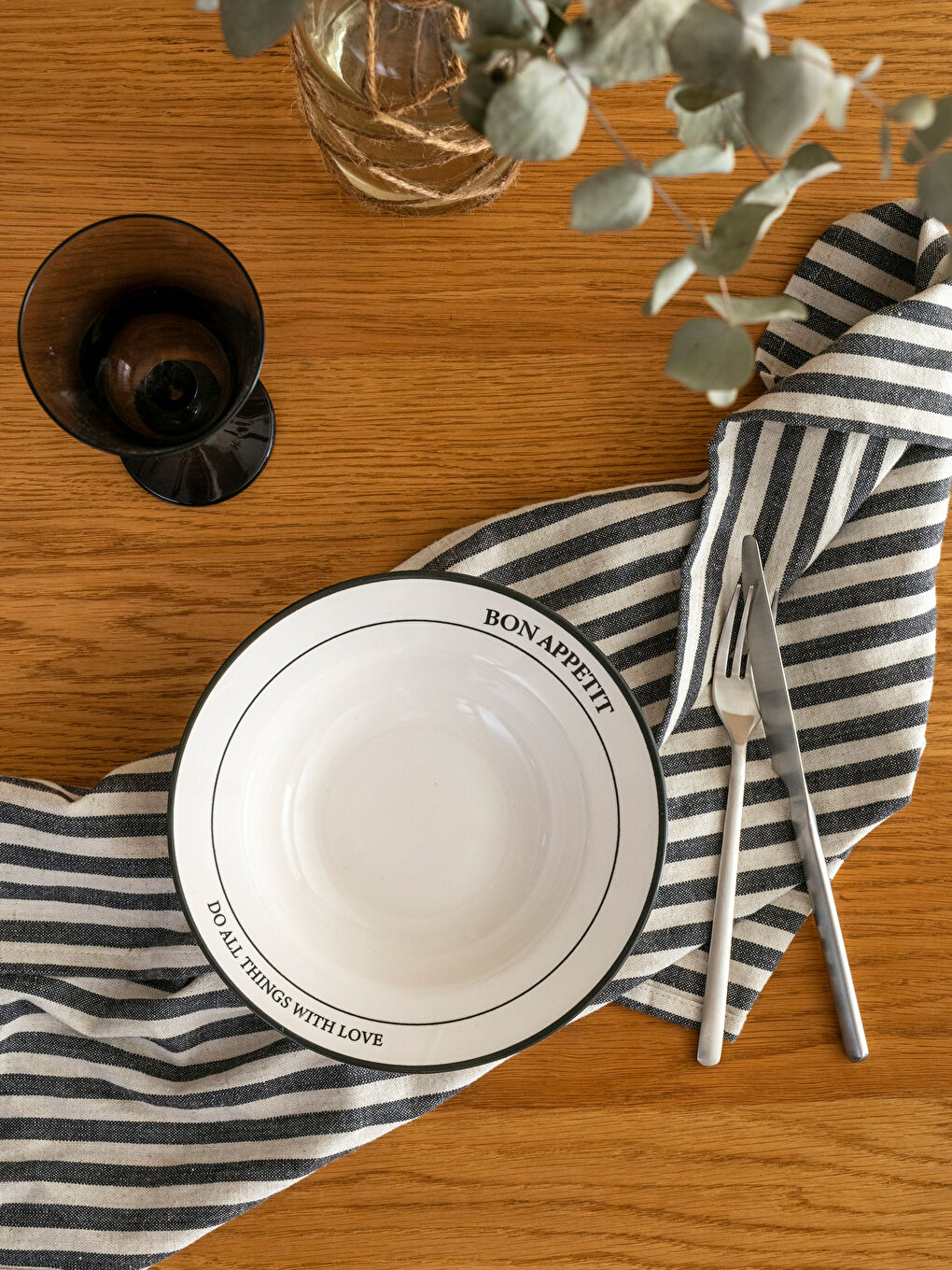 Printed Ceramic Salad Bowl 20 cm