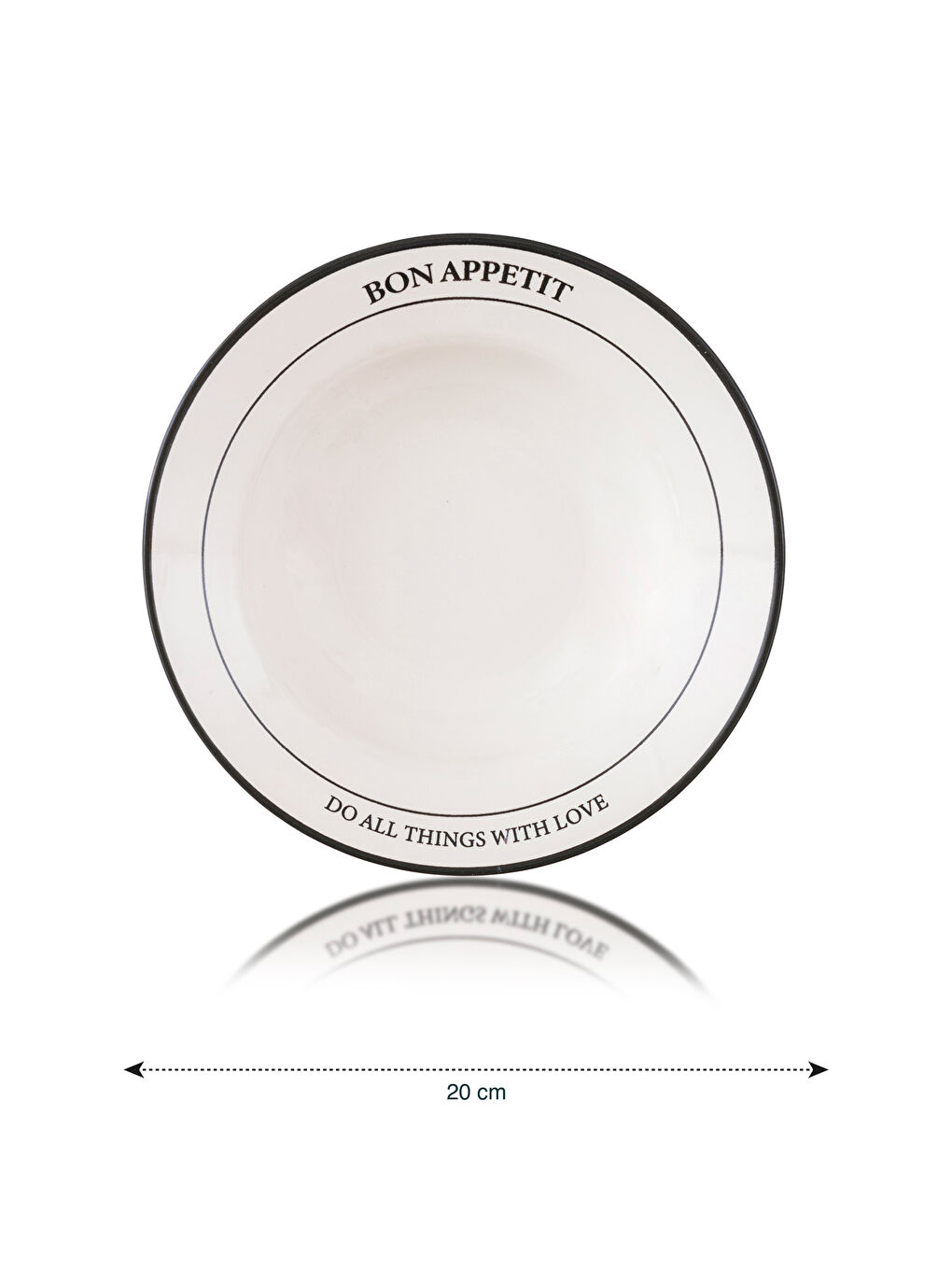 Printed Ceramic Salad Bowl 20 cm-3