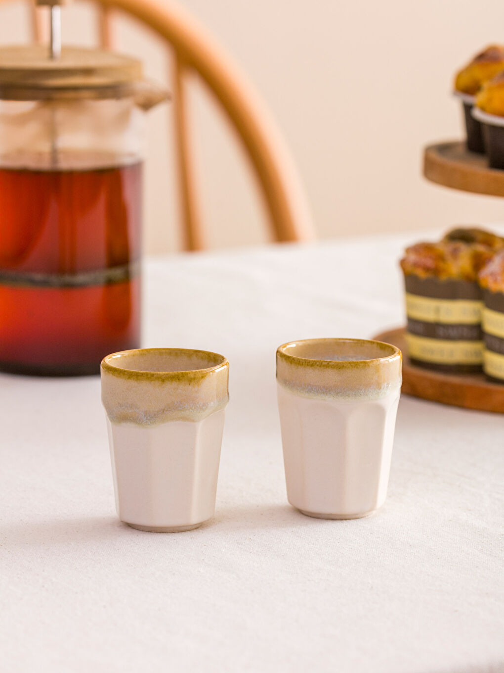 Karışık Desenli Seramik Bardak 2'li