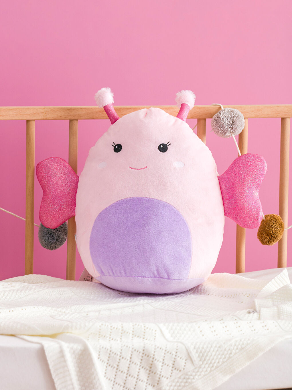 Coussin Bébé Papillon Rembourré en Peluche