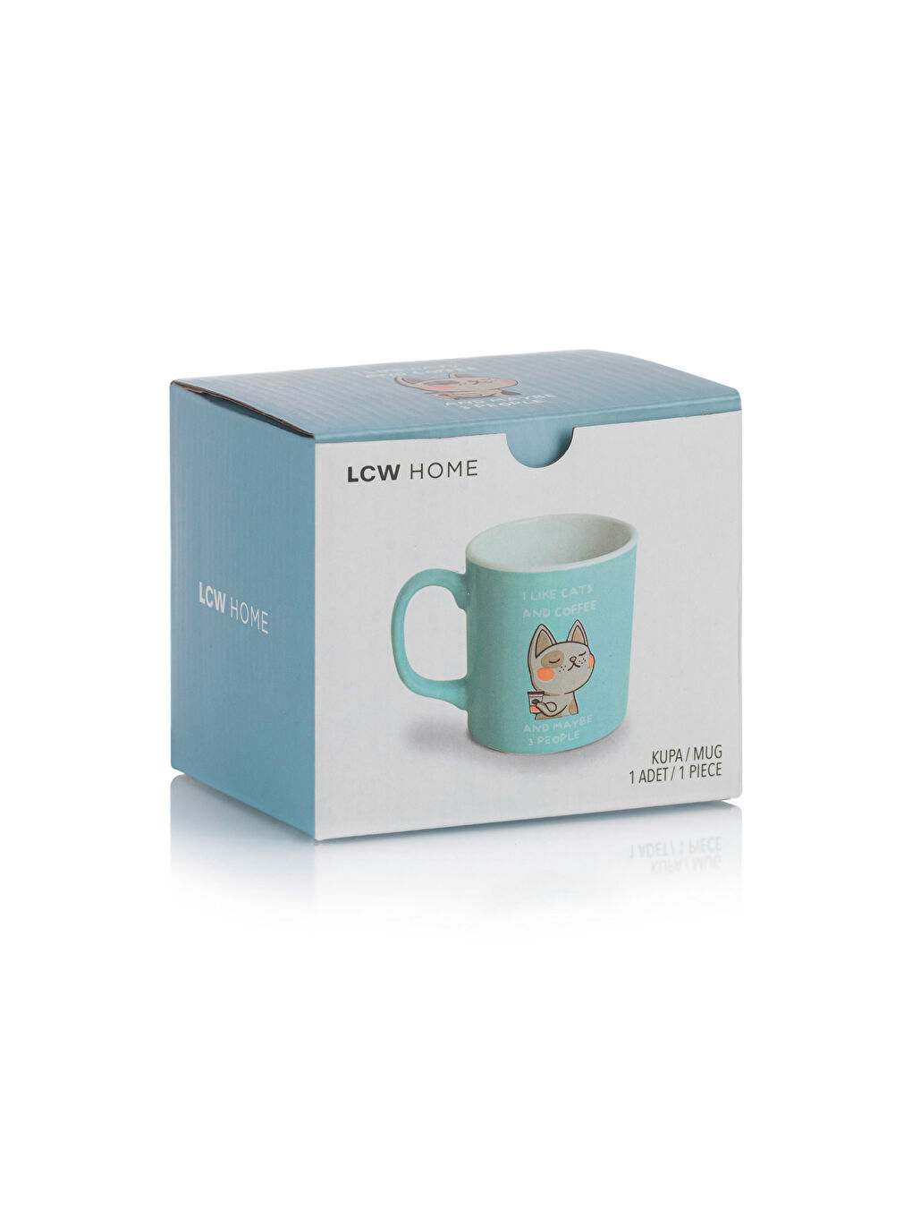 LCW HOME Cat Printed Ceramic Mug 320 ml -W3HB65Z8-F9C