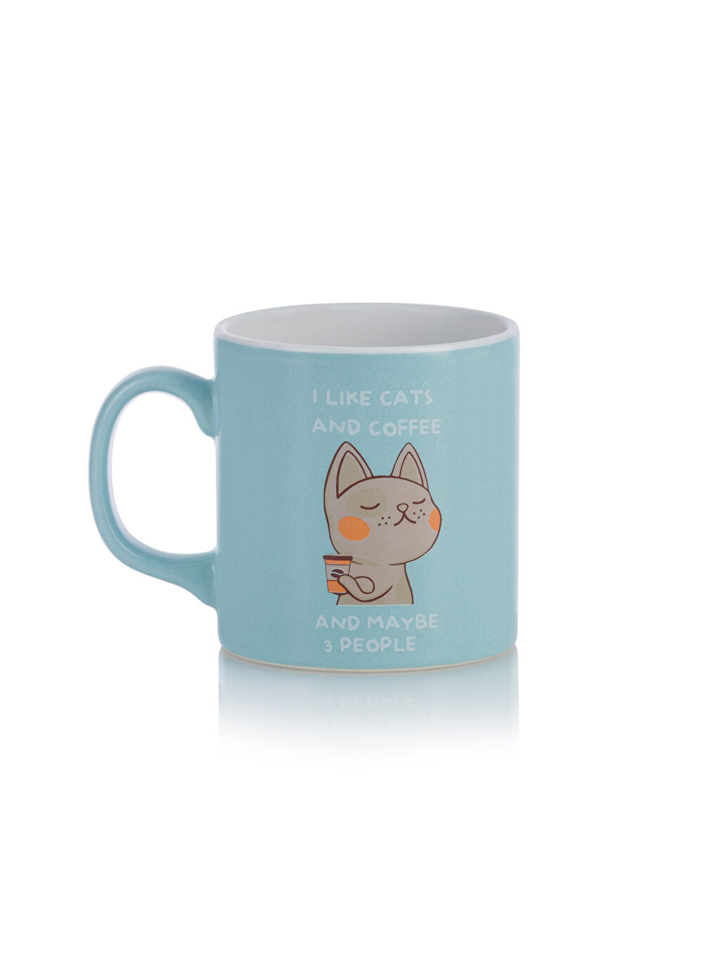 LCW HOME Cat Printed Ceramic Mug 320 ml -W3HB65Z8-F9C