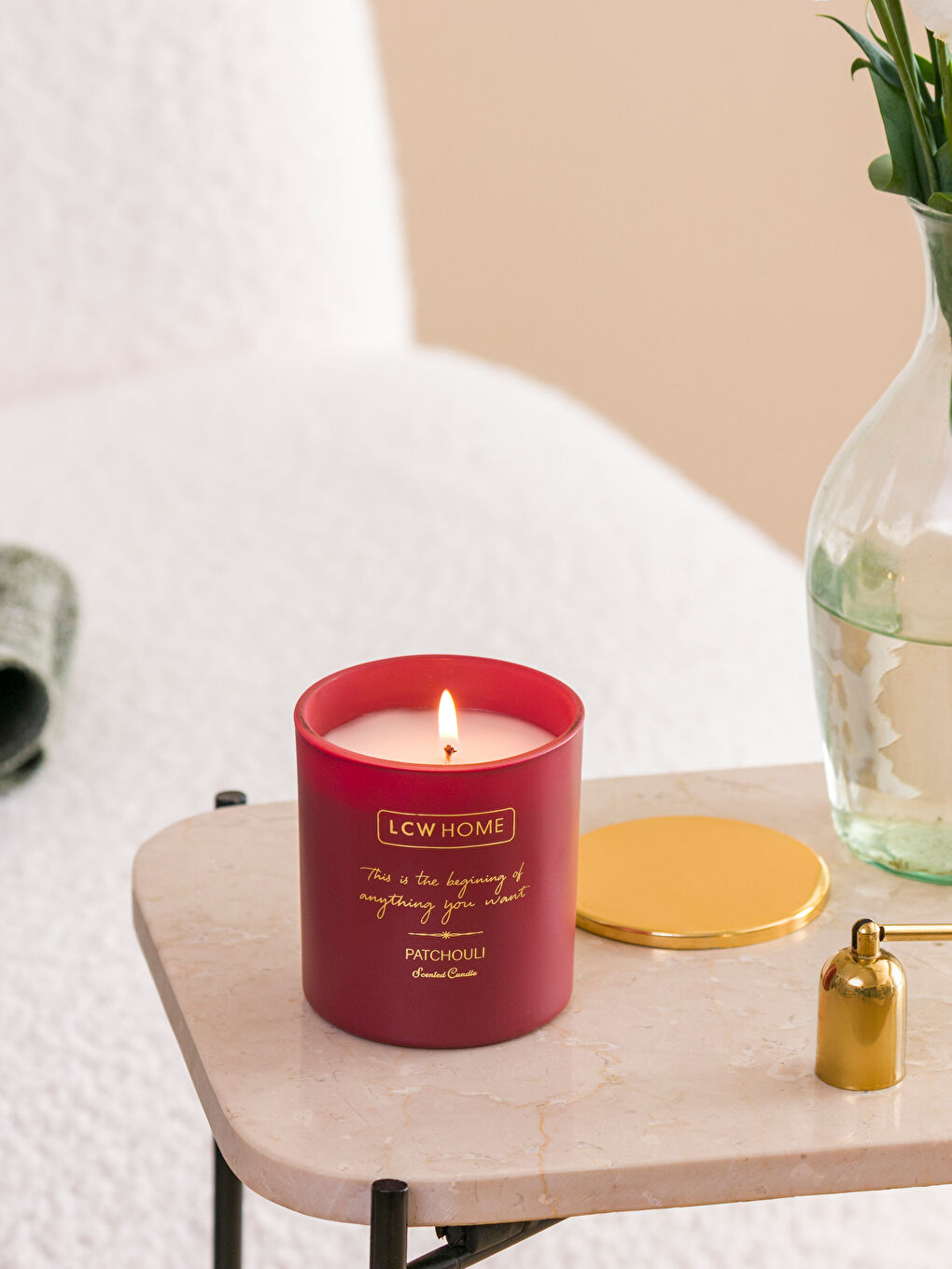 Patchouli Scented Glass Candle 190 Gr