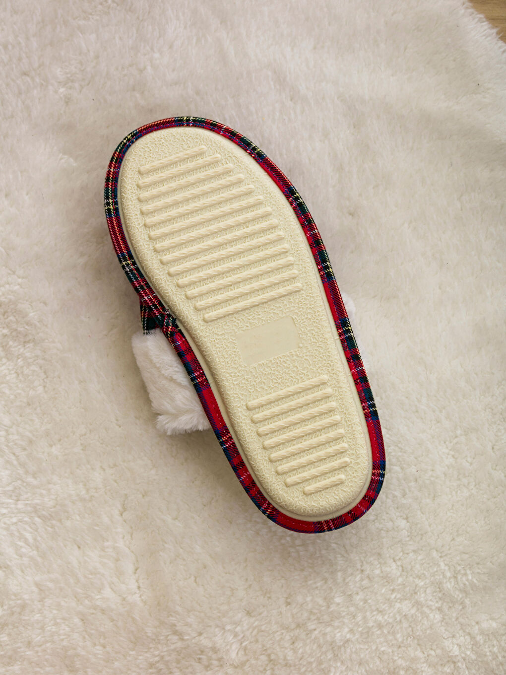 Закрытые спереди клетчатые женские домашние тапочки-4