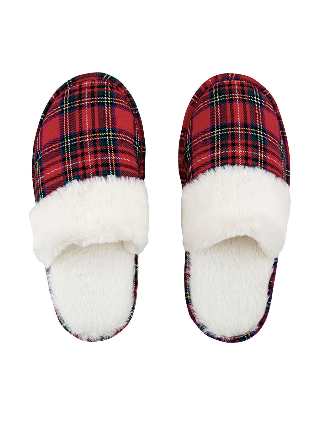 Закрытые спереди клетчатые женские домашние тапочки-5