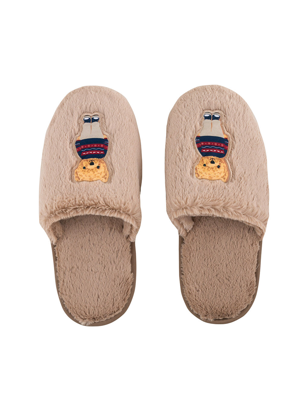 Teddy Bear Embroidered Women's Home Slippers-5