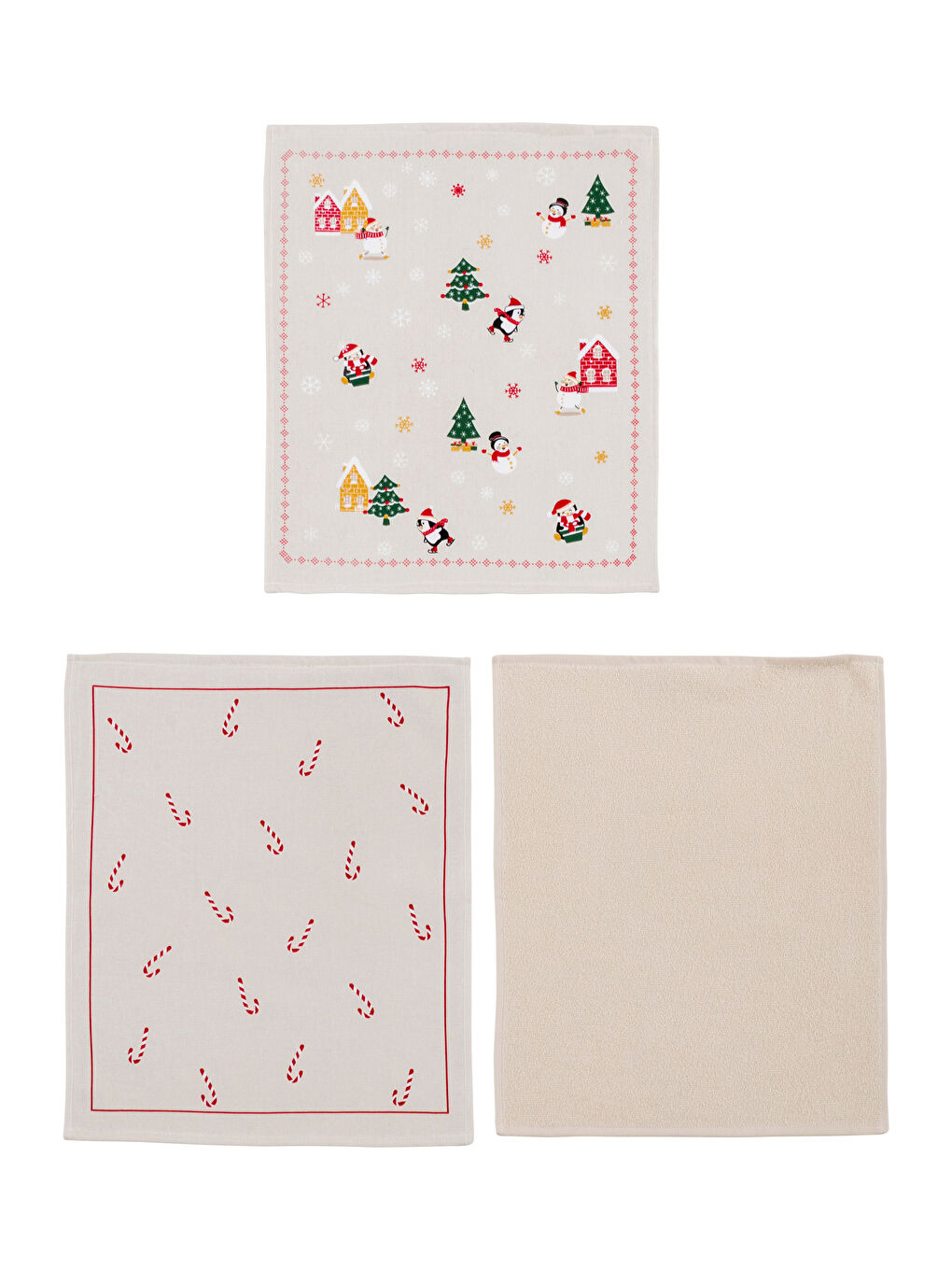 Karışık Baskılı Kurulama Bezi 3'lü 40x50 cm-4