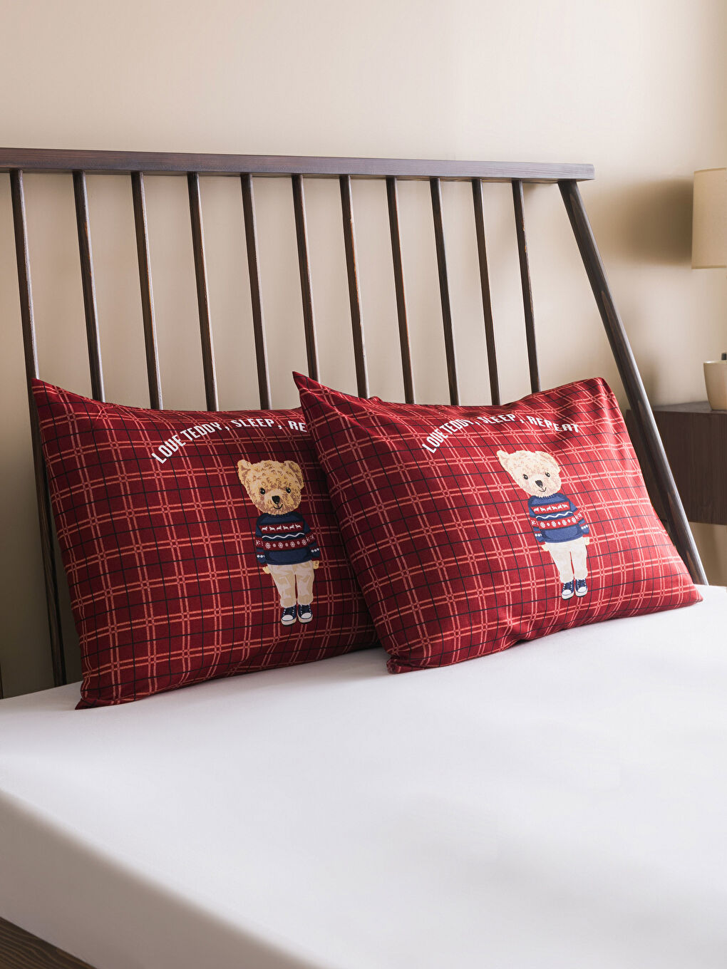 Karışık Ayıcık Baskılı Yastık Kılıfı 2'li 50x70 cm