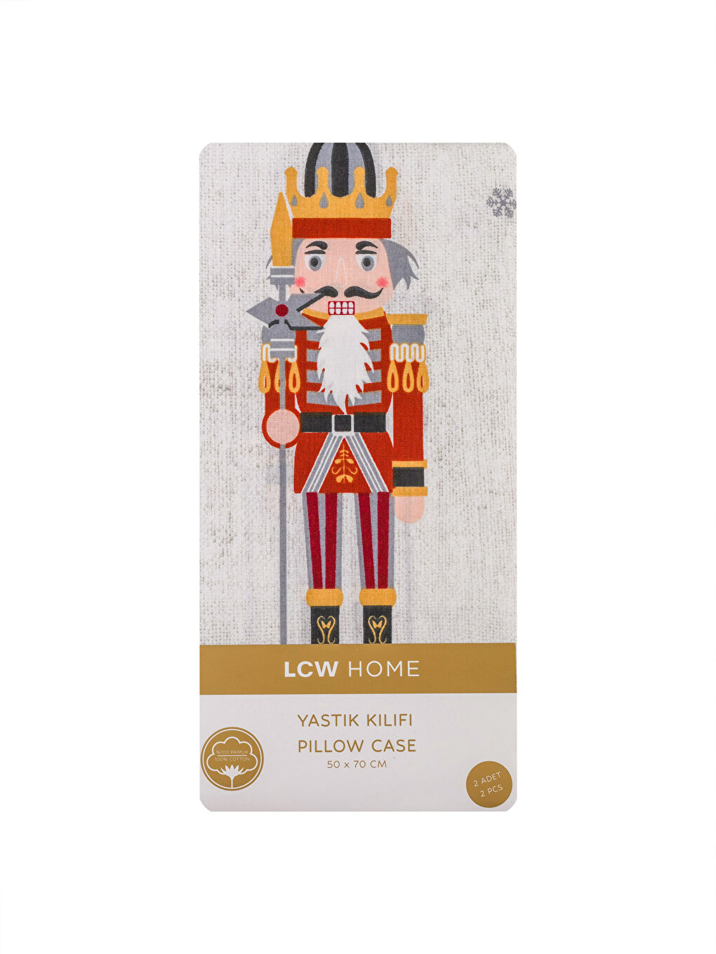 Karışık Fındıkkıran Baskılı Pamuk Yastık Kılıfı 2'li 50x70 cm-3