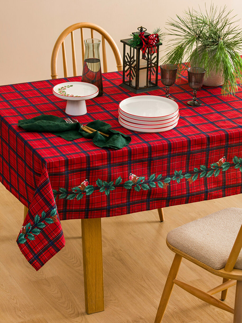 New Year Themed Table Cloth 150x200 Cm