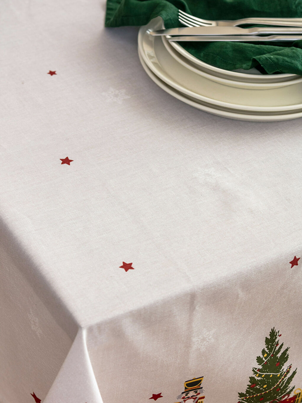 New Year Themed Table Cloth 150x200 Cm-3