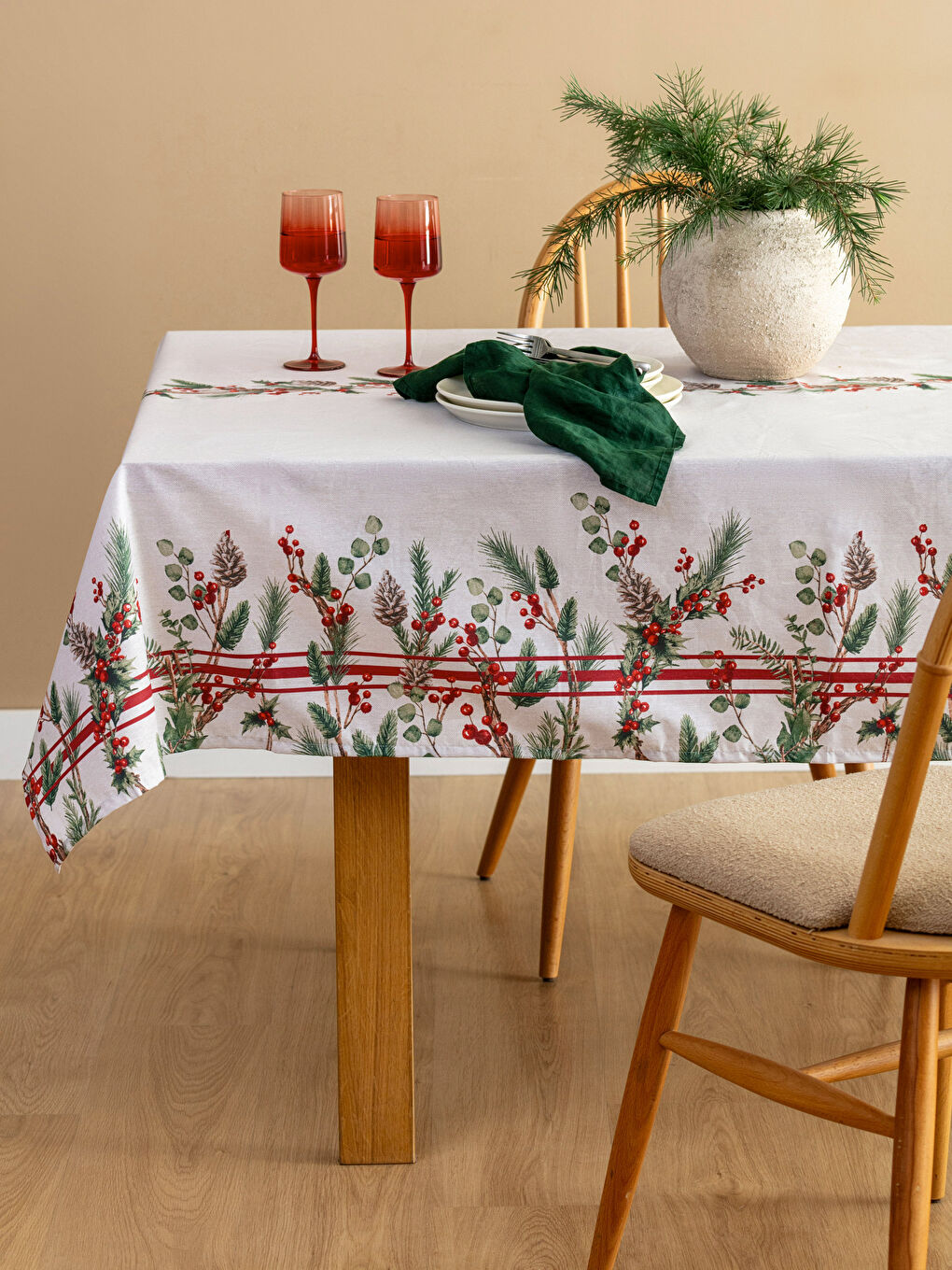 Çiçek Baskılı Masa Örtüsü 150x200 cm-1