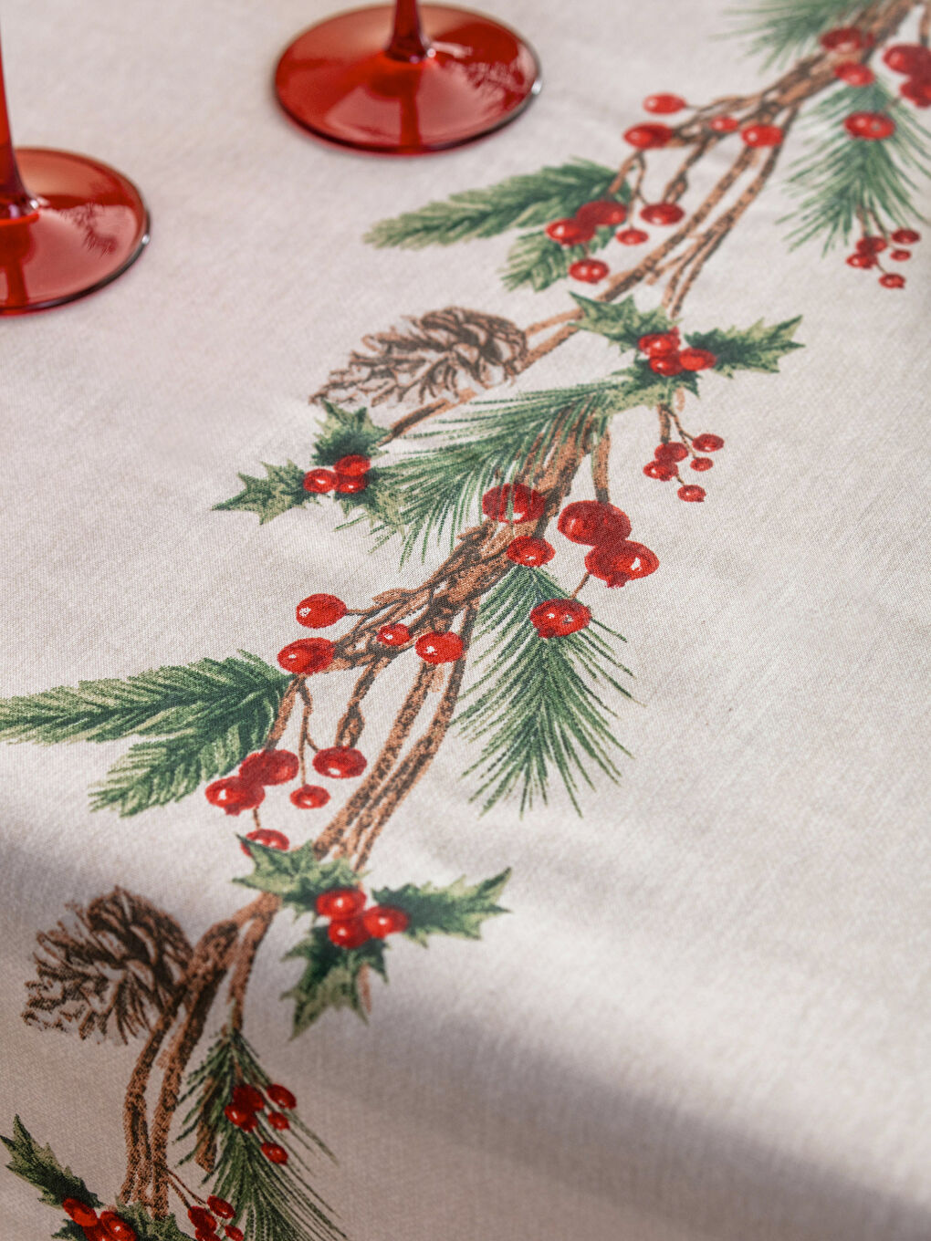 Çiçek Baskılı Masa Örtüsü 150x200 cm-3