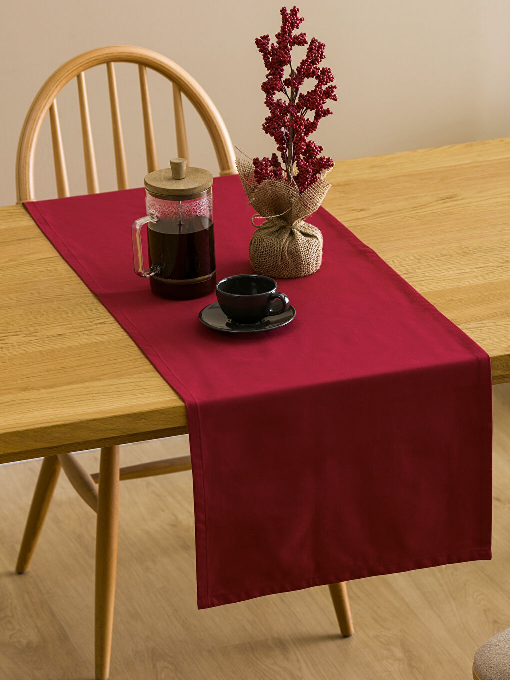 Plain Cotton Runner 45x150 Cm -W3HG82Z8-HKD