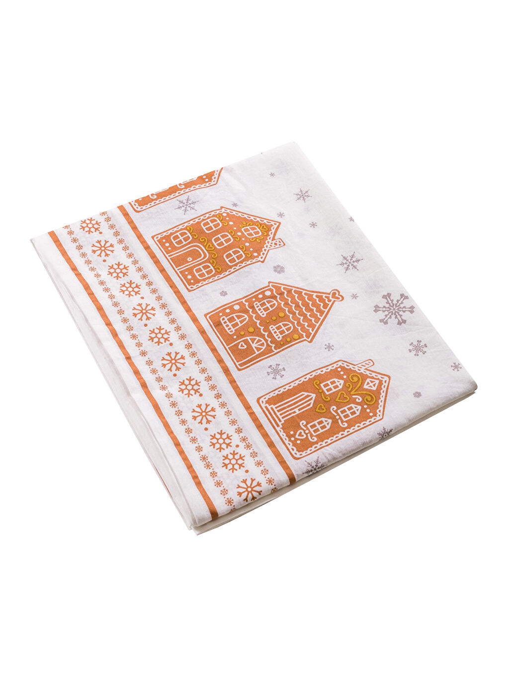 Kahverengi Yılbaşı Temalı Masa Örtüsü 150x200 cm-8