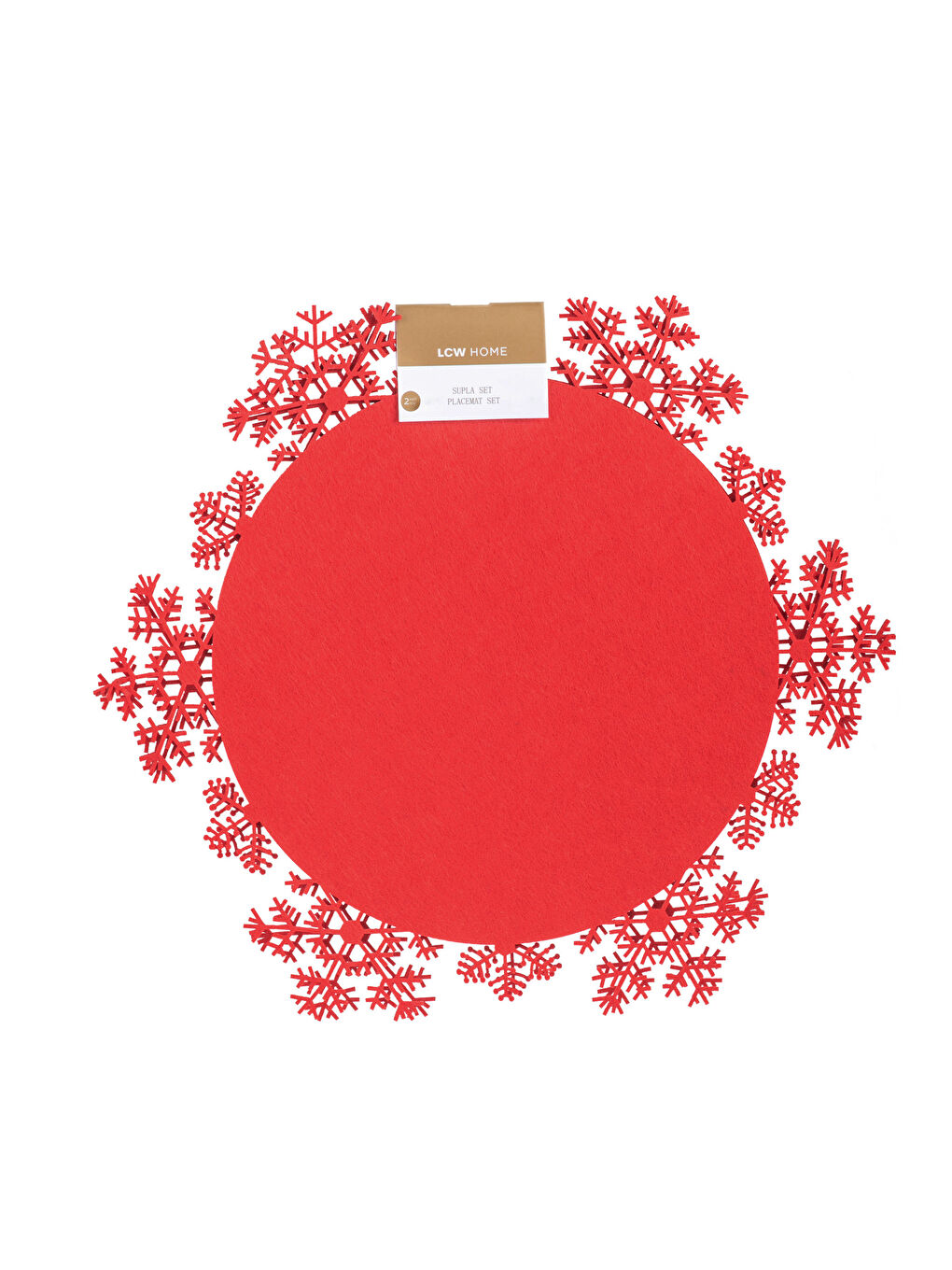 Snowflake Patterned 2-Piece Placemat 30x30 Cm-6