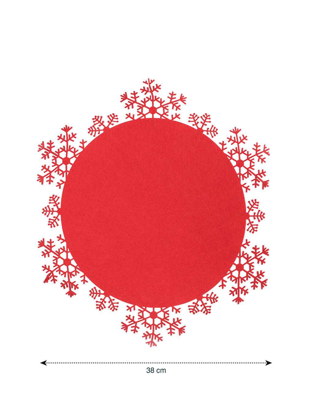 Snowflake Patterned 2-Piece Placemat 30x30 Cm-7