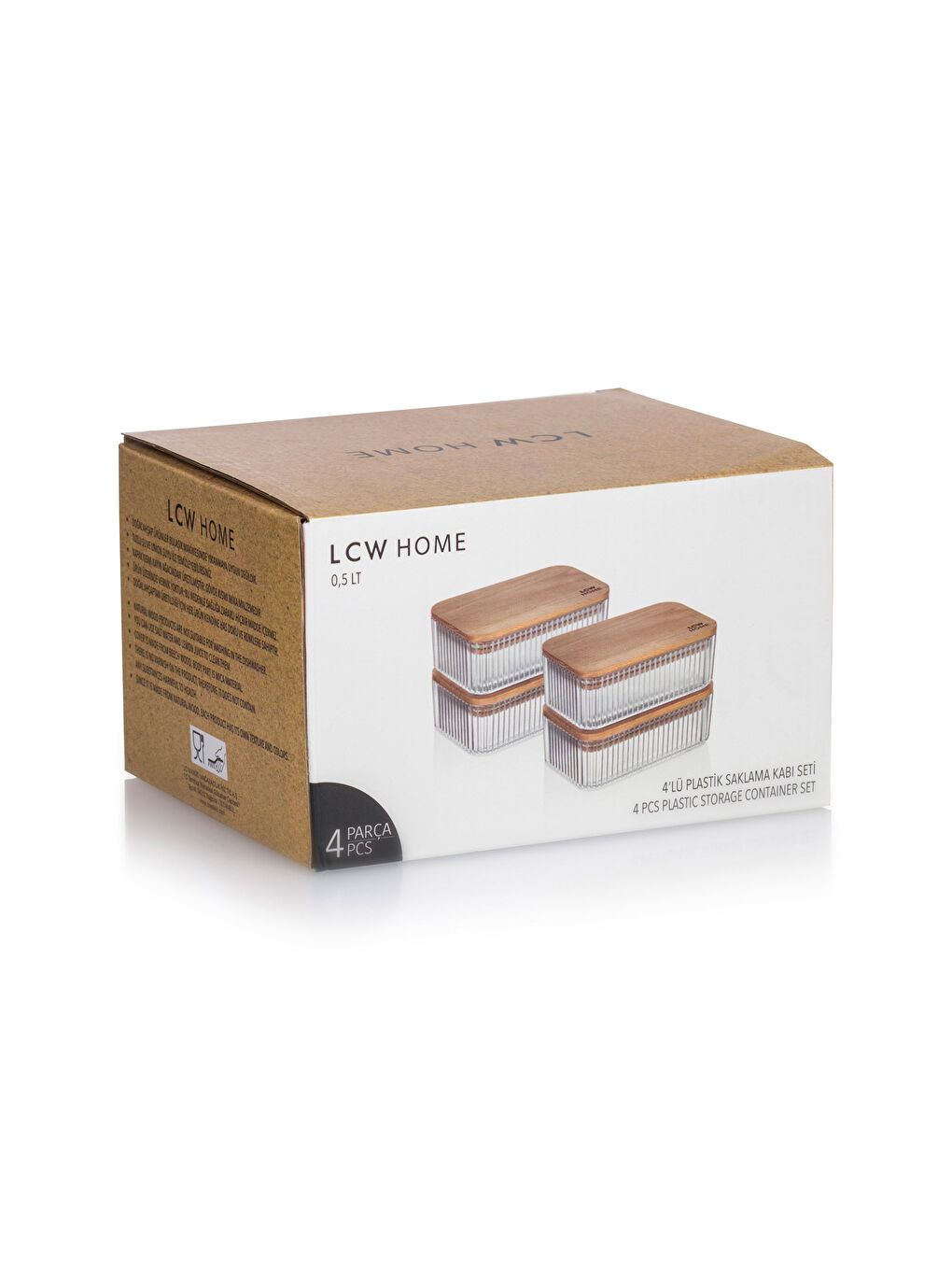 Lcw Home Lot de 4 récipients alimentaires 500 ml -W3HK66Z8-Q57