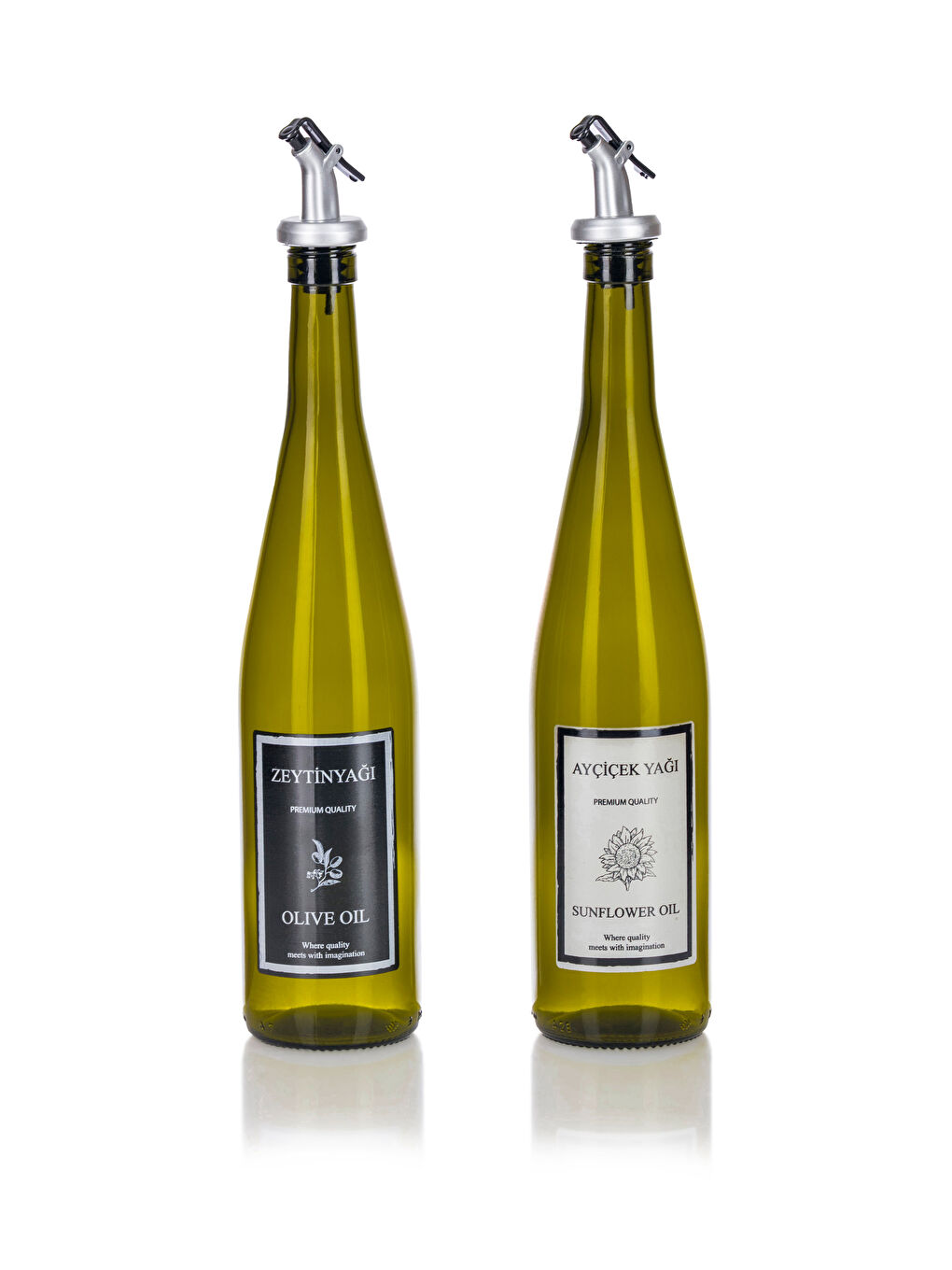 Yeşil Cam Kapaklı Yağdanlık 2'li 750 ml-4