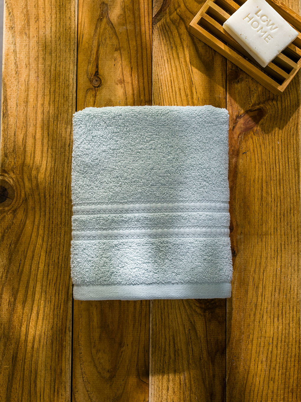 Yeşil Pamuklu Yüz Havlusu 50x80 cm-2