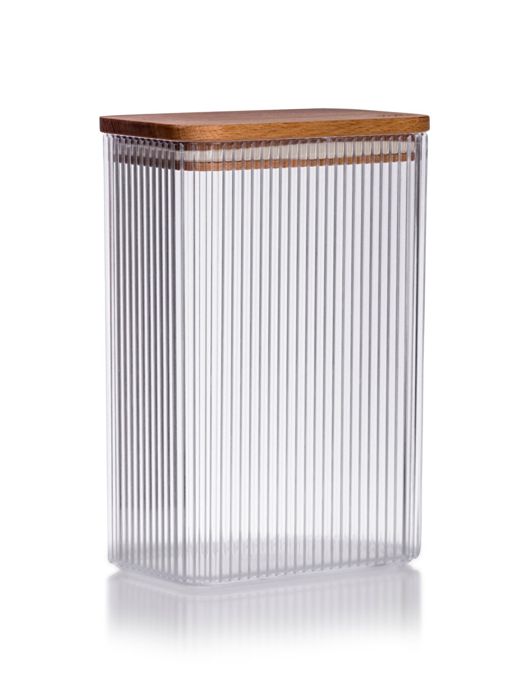 حاوية تخزين بغطاء خشبي 2 لتر-3