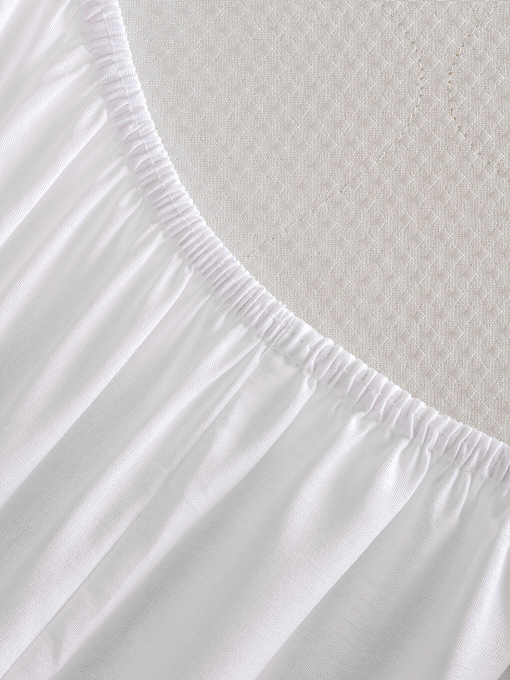 Plain Cotton Fitted Double Bed Sheet 160x200x30 cm-3