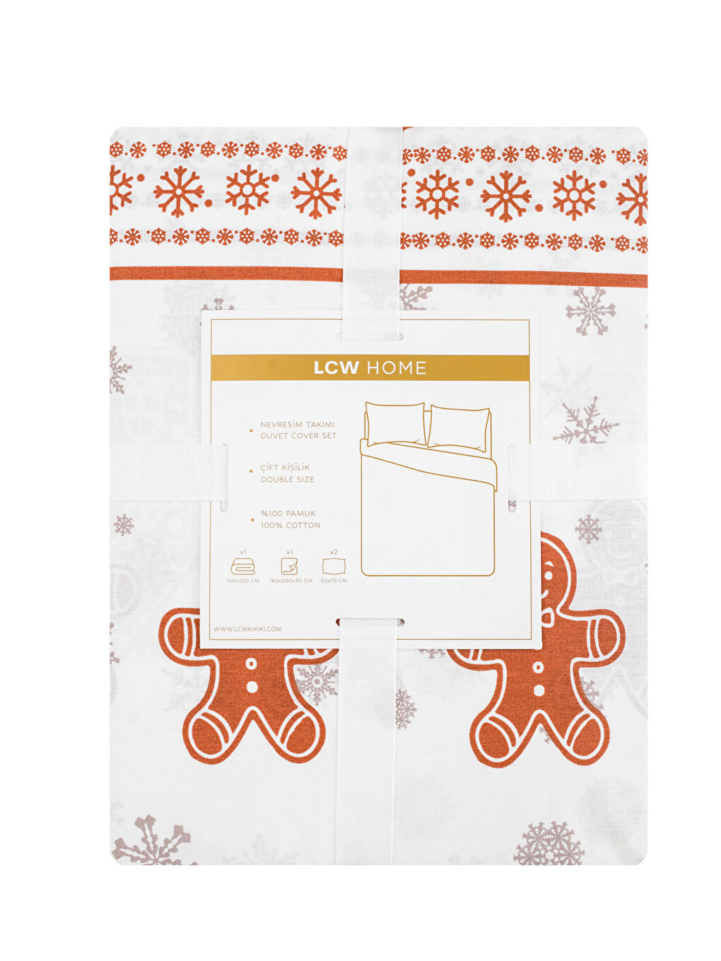 LCW HOME Christmas Themed Double Duvet Cover Full Set -W3HP39Z8-F9C