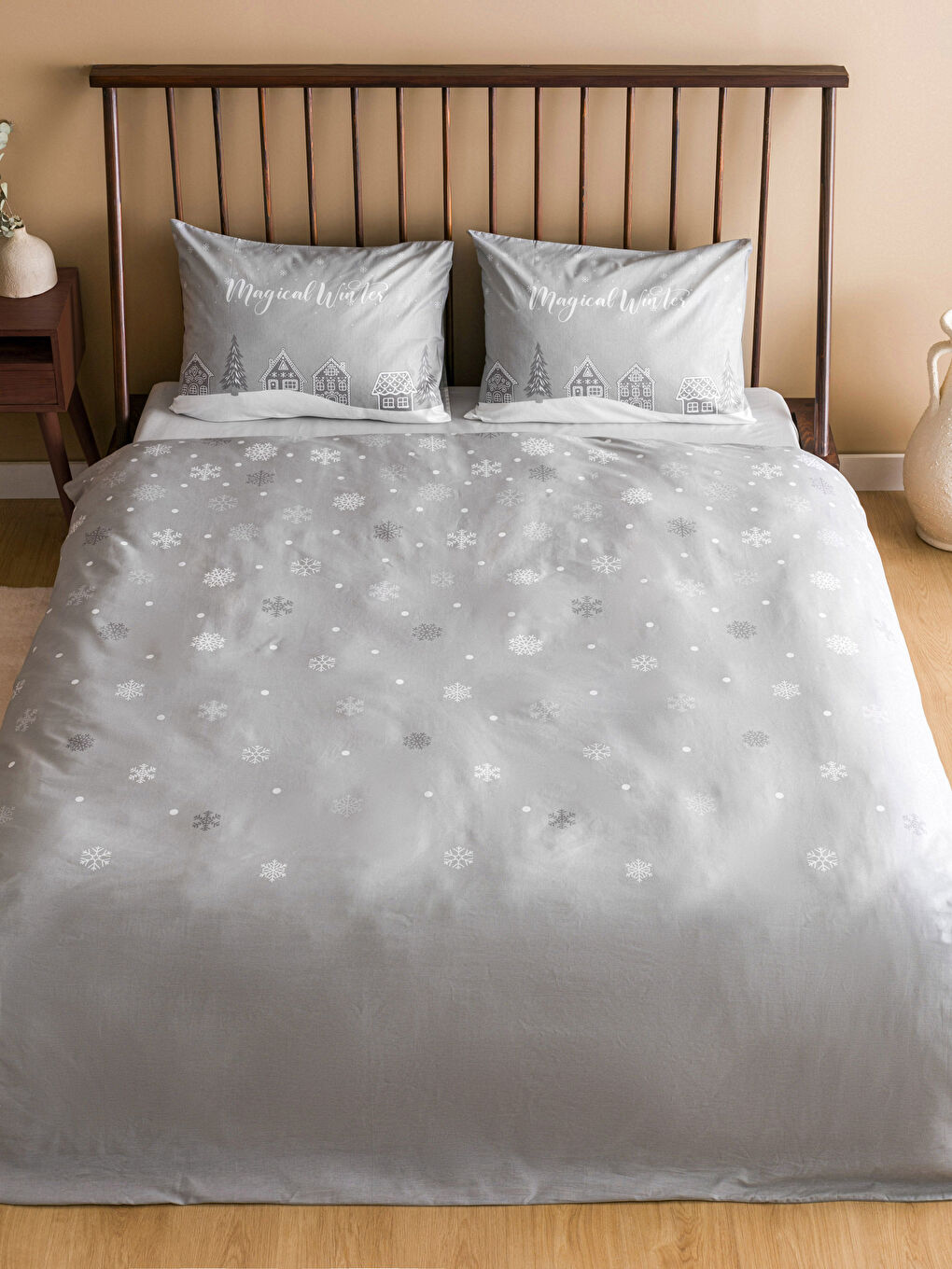 LCW HOME Christmas Themed Double Duvet Cover Full Set -W3HQ06Z8-F9C