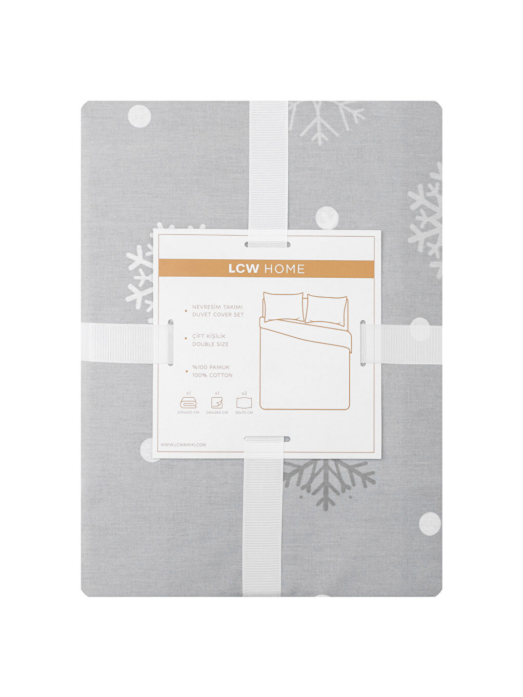 LCW HOME Christmas Themed Double Duvet Cover Full Set -W3HQ06Z8-F9C