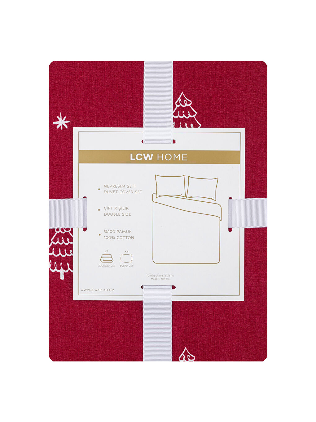 Kırmızı Yılbaşı Temalı Çift Kişilik Nevresim Seti-6