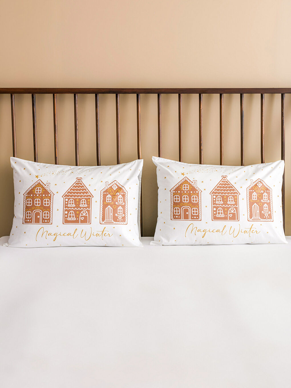 Printed Cotton Pillowcase 2 Pack 50x70 cm-1