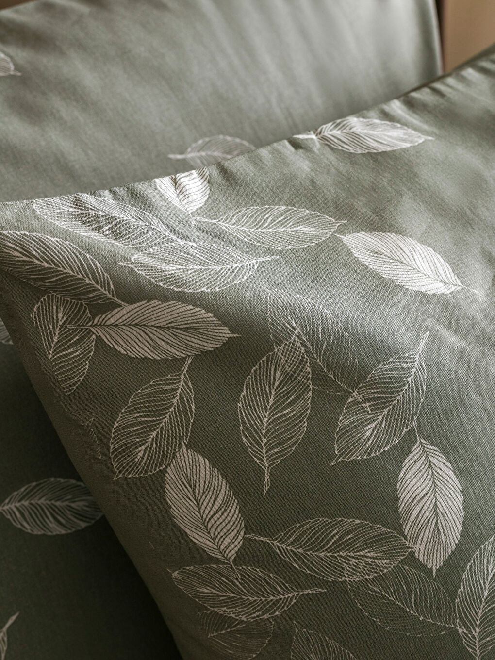 طقم غطاء لحاف مزدوج بنقشة ورق الشجر-3