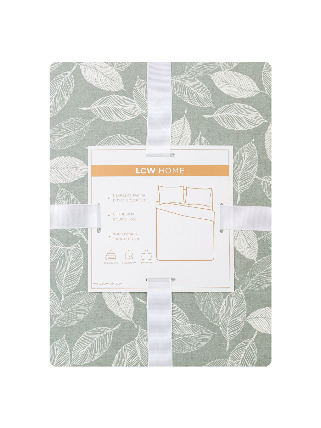 طقم غطاء لحاف مزدوج بنقشة ورق الشجر-7