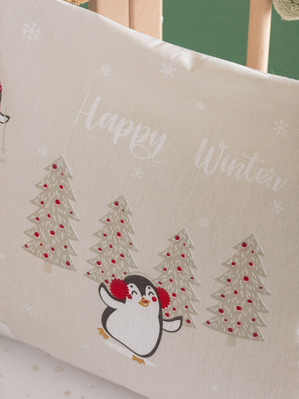 ნაბეჭდი ნაქსოვი ბავშვის დუვეტის საფარის სრული კომპლექტი-2