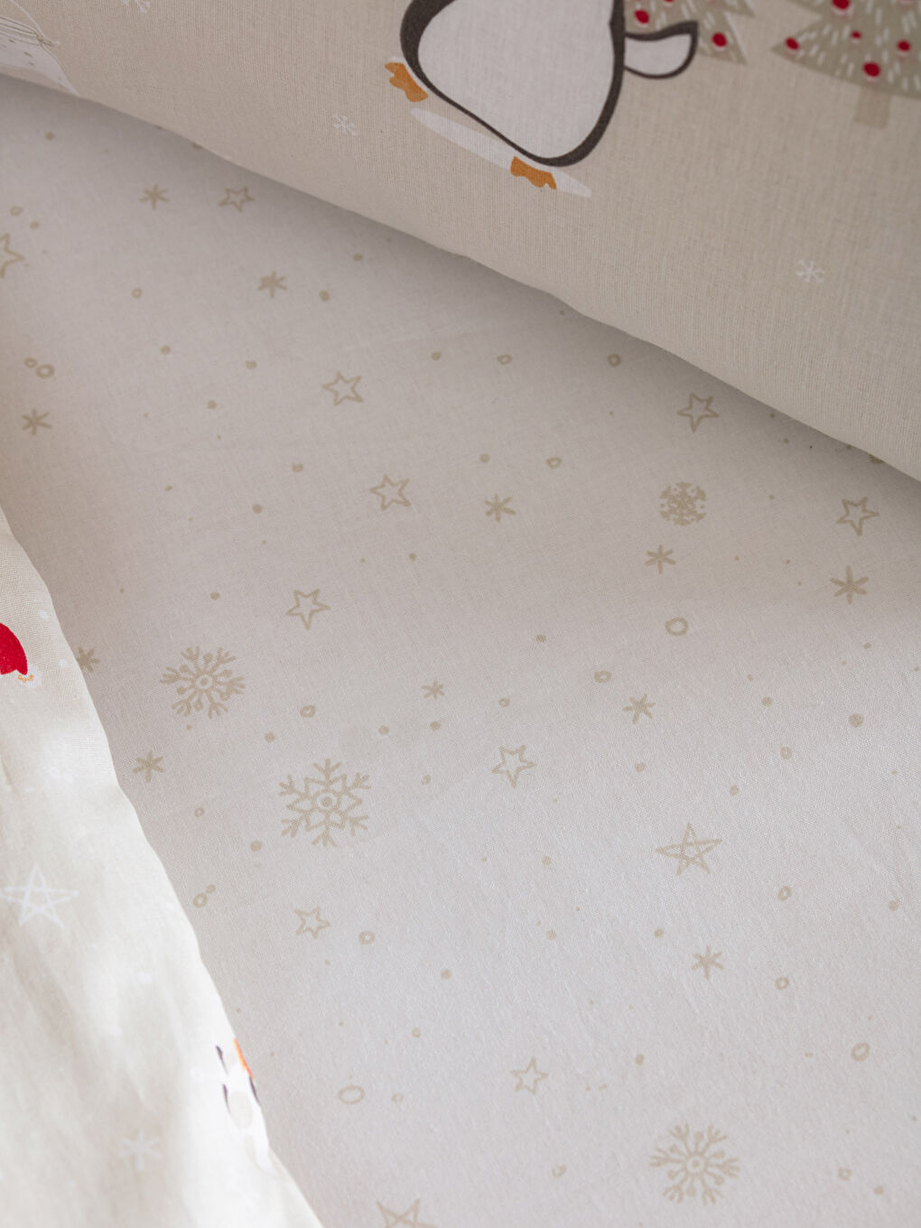 ნაბეჭდი ნაქსოვი ბავშვის დუვეტის საფარის სრული კომპლექტი-3