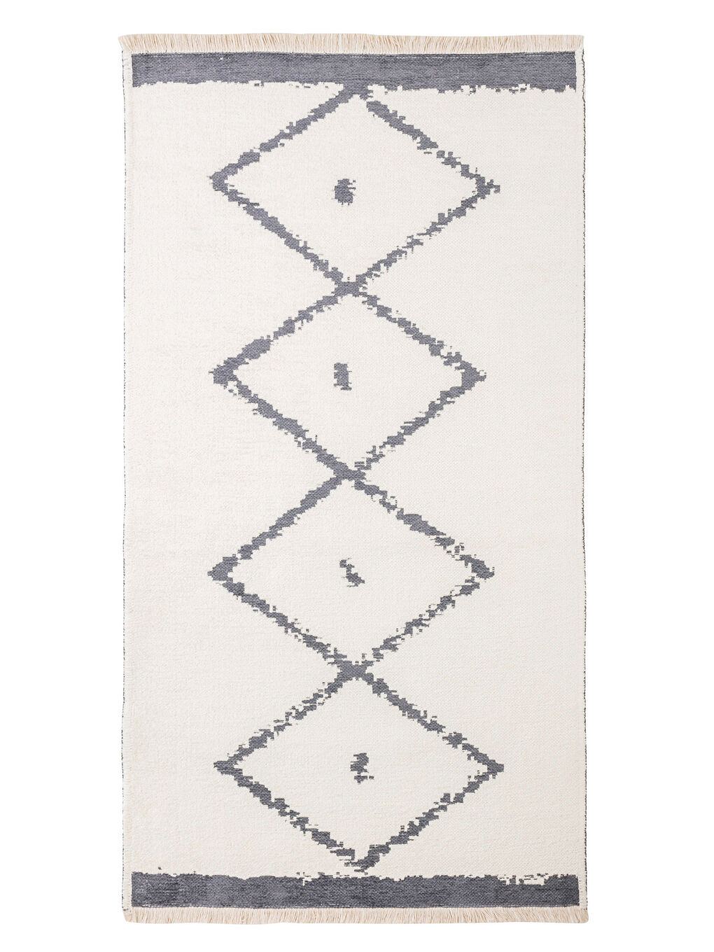 Gri Desenli Çift Taraflı Halı 80x150 cm-5