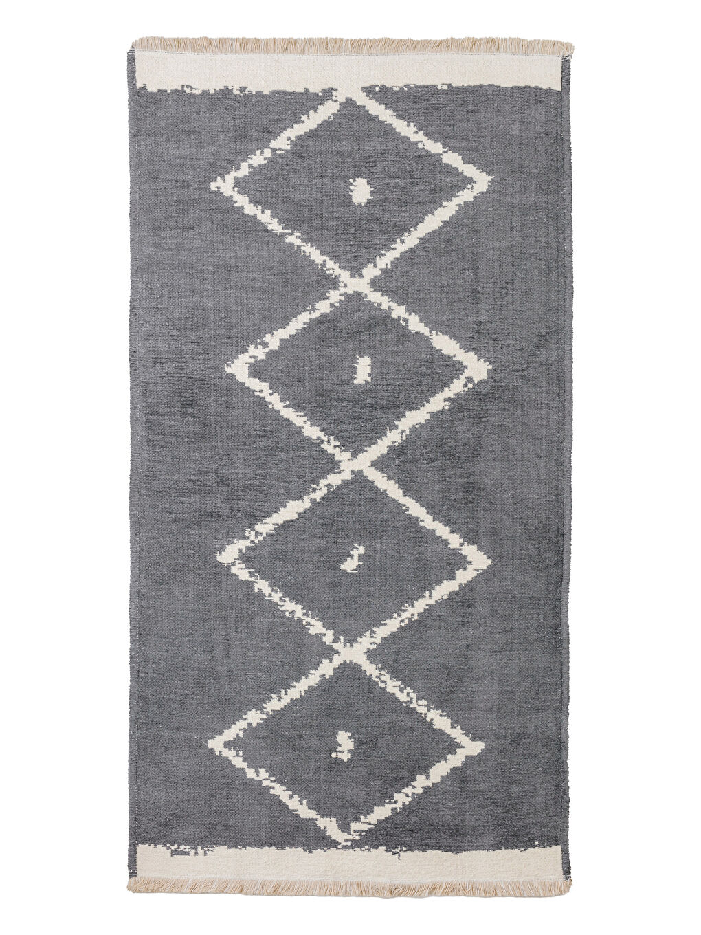 Gri Desenli Çift Taraflı Halı 80x150 cm-6