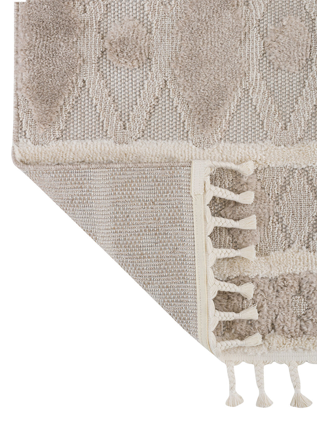 Karışık Desenli Püsküllü Halı 80x150 cm-3