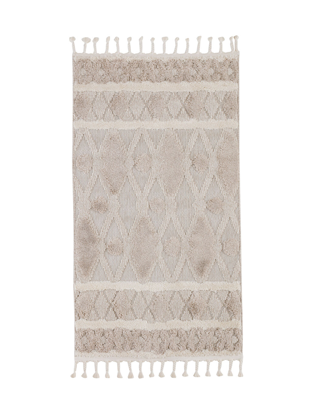 Karışık Desenli Püsküllü Halı 80x150 cm-5