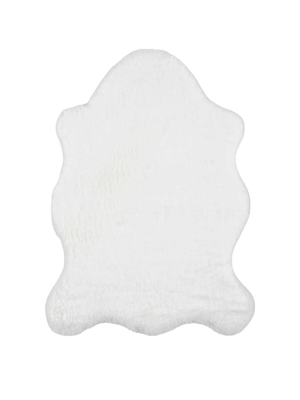 Beyaz Düz Kürk Halı 60x100 cm-3