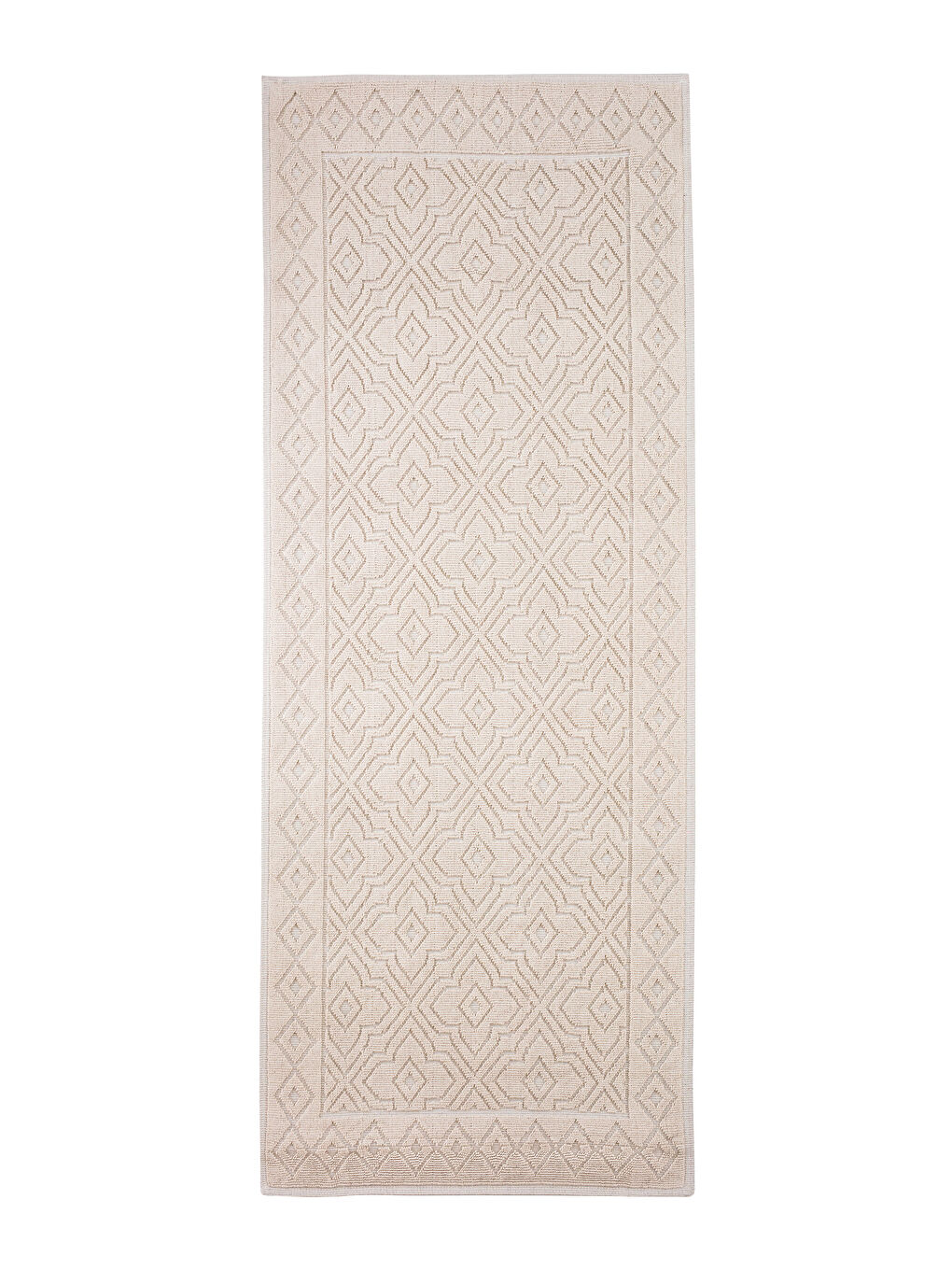 Ekru Desenli Halı 80x200 cm-4