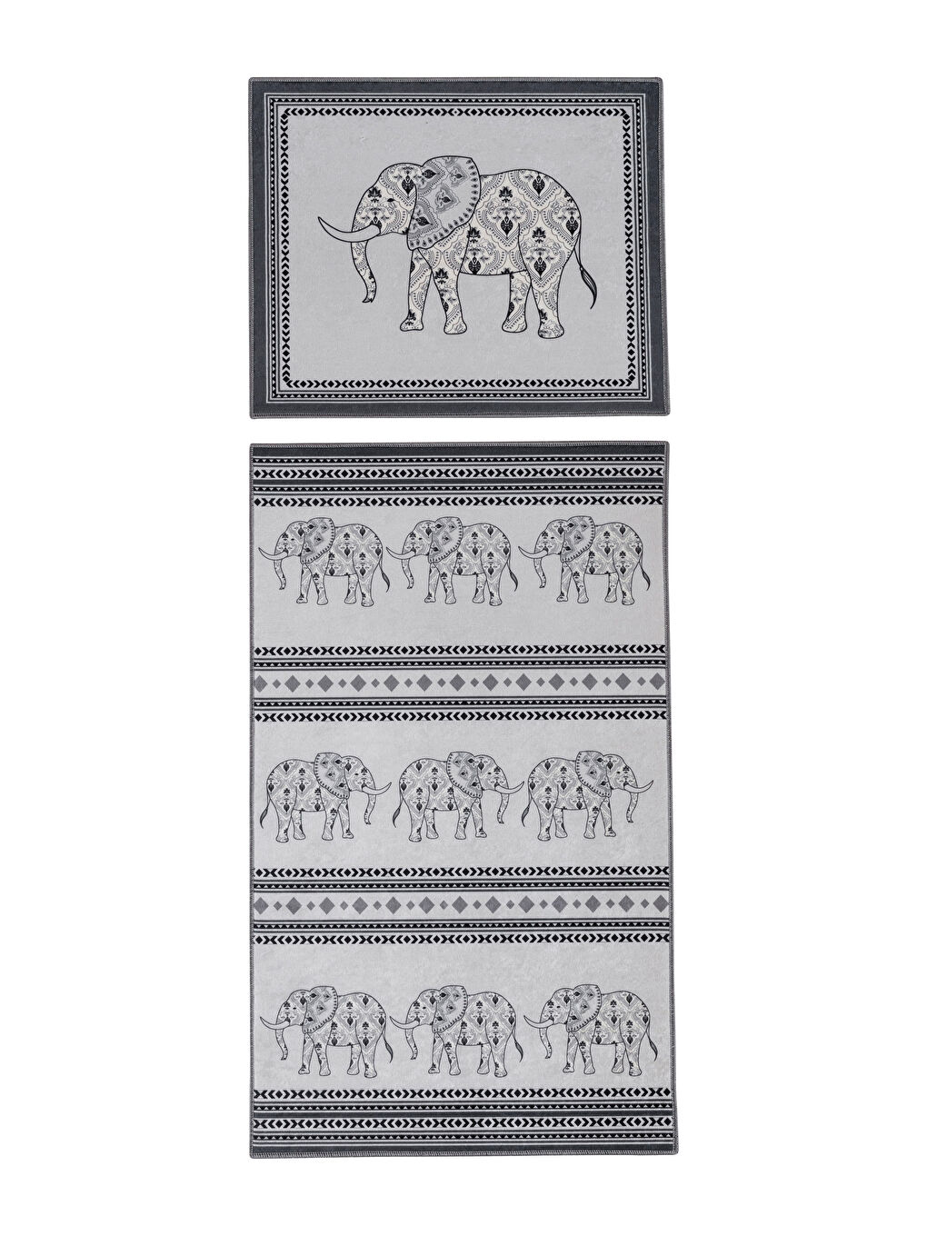 Elephant Printed Bath Mat 2 Pack-4