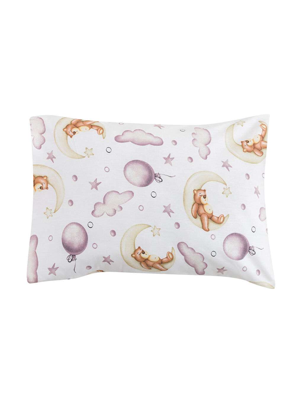 Kahverengi Baskılı Pamuklu Bebek Yastık Kılıfı 2'li  35x45 cm-3