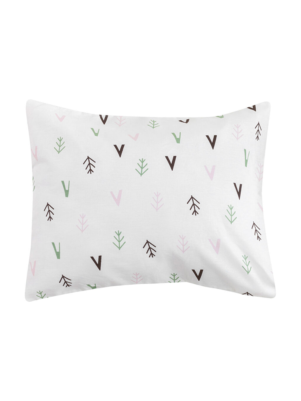 Pembe Baskılı Pamuklu Bebek Yastık Kılıfı 2'li  35x45 cm-3