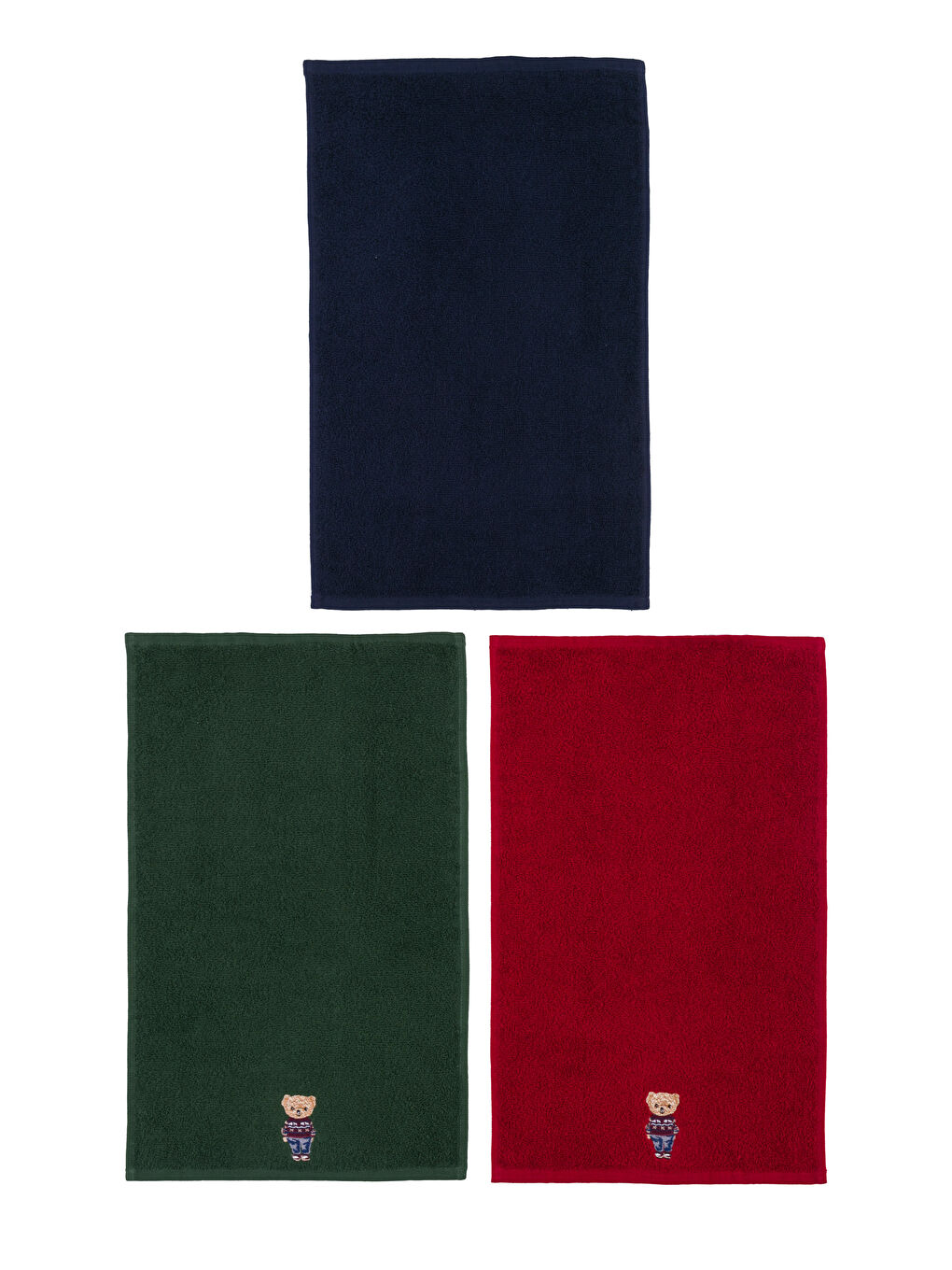 Teddy Bear Embroidered Hand Towel Set-4