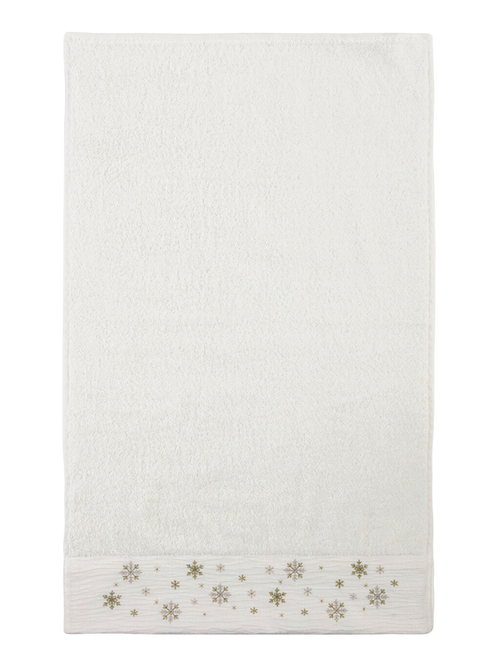 Ekru Yılbaşı Temalı Yüz Havlusu 50x80 cm-4